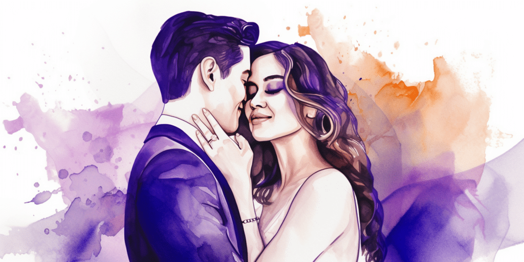 Mari et femme qui se marient