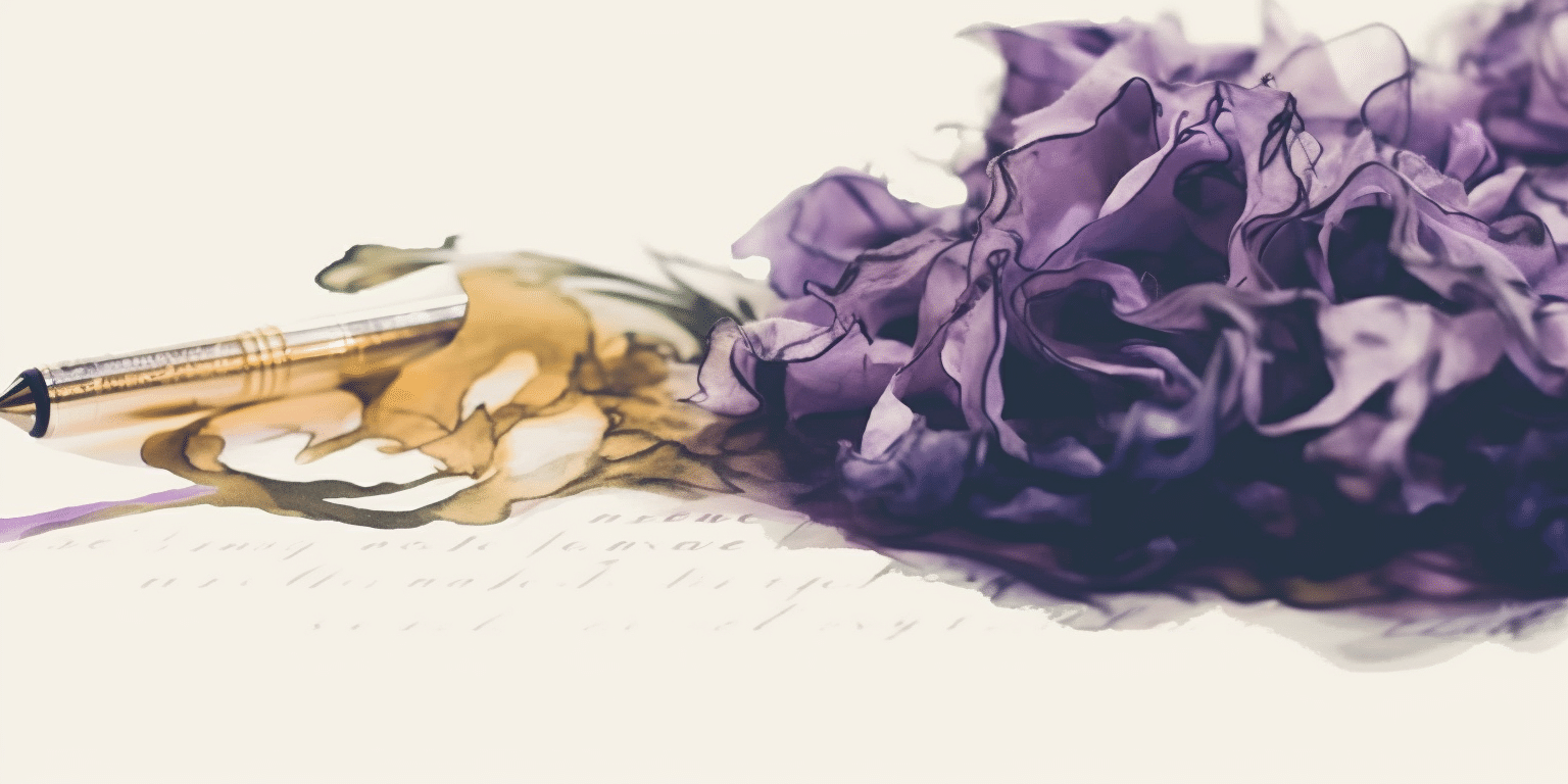 Stylo sur une lettre de condoléances