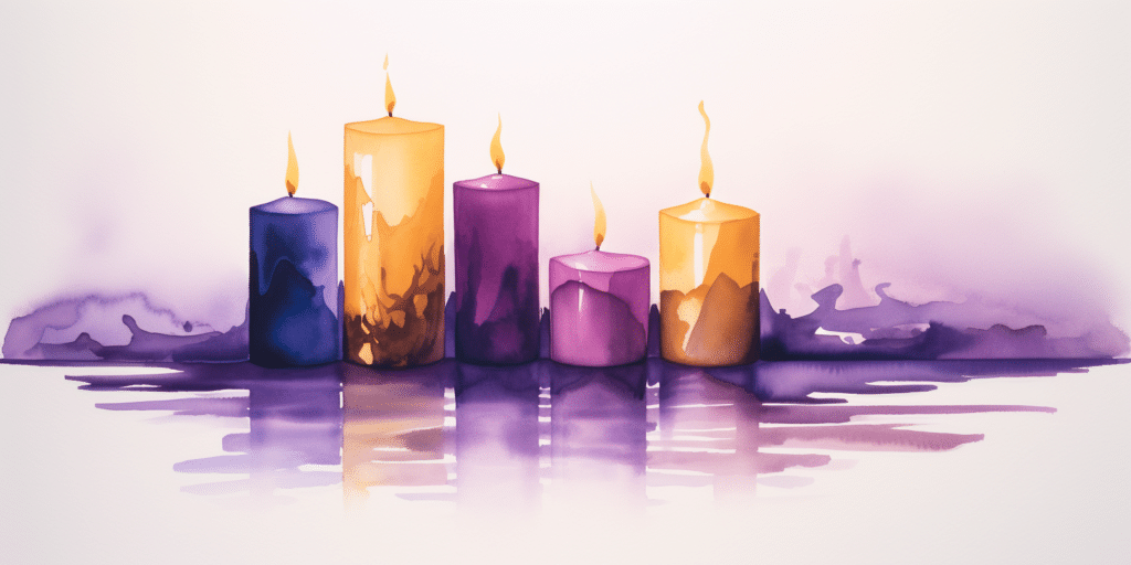 Bougies de deuil sur l'eau