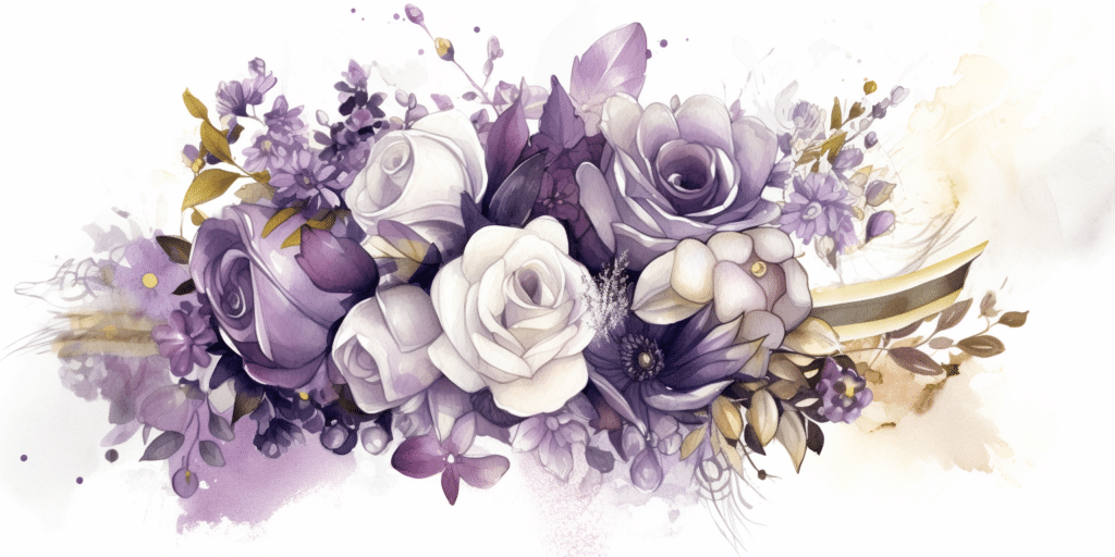 Bouquet de fleurs pour un deuil